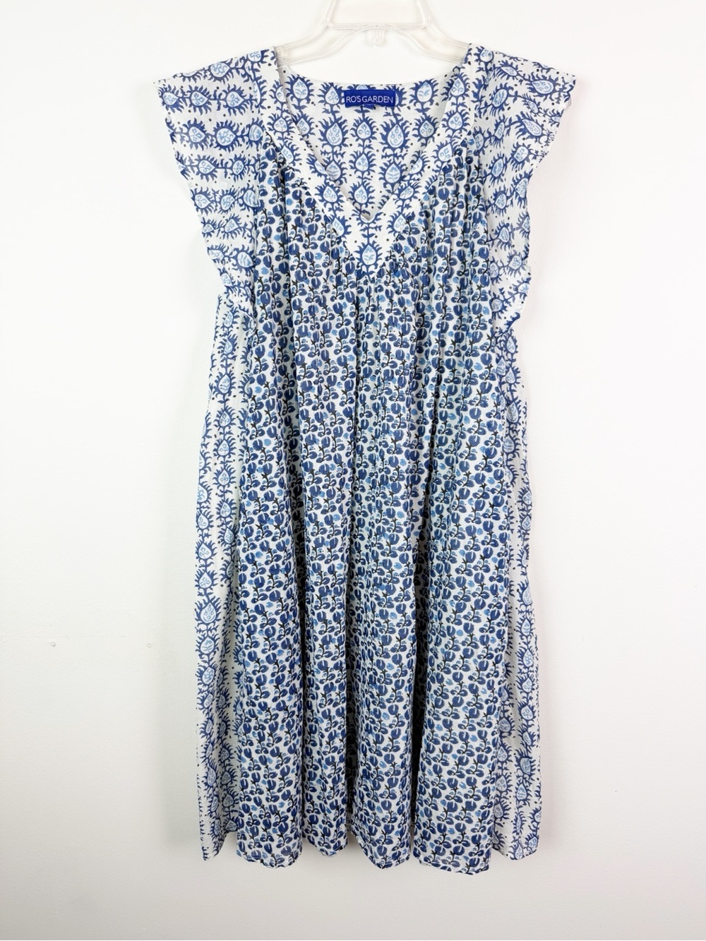 Tuckernuck Ro’s Garden Parker Floral Mini Dress Blue & White Size S